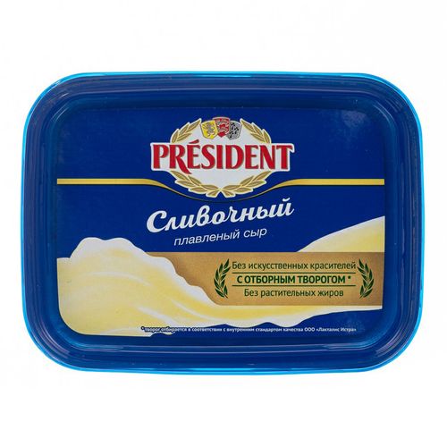 Сыр плавленый President Сливочный 45% БЗМЖ 200 г