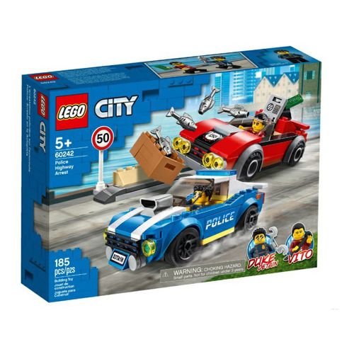 Пластмассовый конструктор Lego City Арест на шоссе 185 деталей