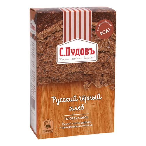 Смесь для выпечки С.Пудовъ Русский черный хлеб 500 г