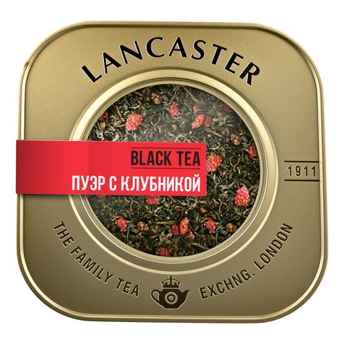 Чай черный Lancaster Пуэр с клубникой листовой 75 г