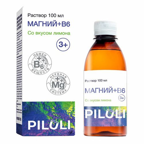 Piluli Магний + В6 раствор 100 мл купить для Бизнеса и офиса по оптовой ...
