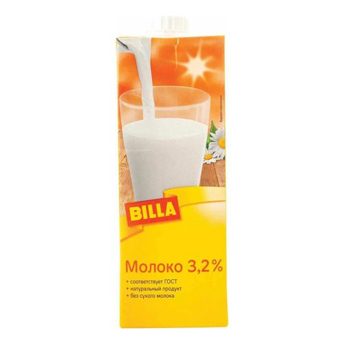 Молоко 3,2% ультрапастеризованное 950 мл Billa БЗМЖ