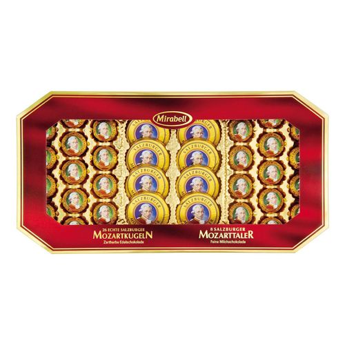 Конфеты шоколадные Mirabell Mozart в подарочной наборе с окном 600 г