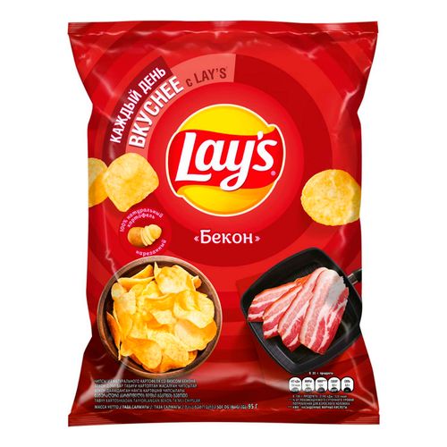 Чипсы картофельные Lay's Бекон 95 г - купить с доставкой на дом в ...