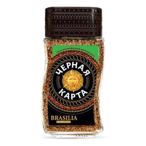 Кофе Черная Карта Exclusive Brasilia растворимый сублимированный 95 г