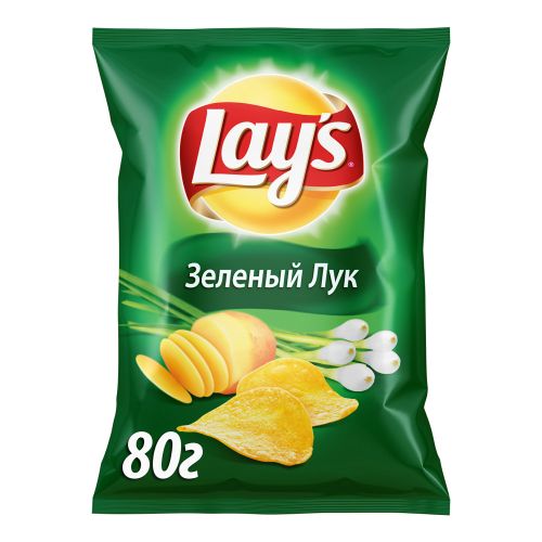 Чипсы картофельные Lay's зеленый лук и сметана 80 г