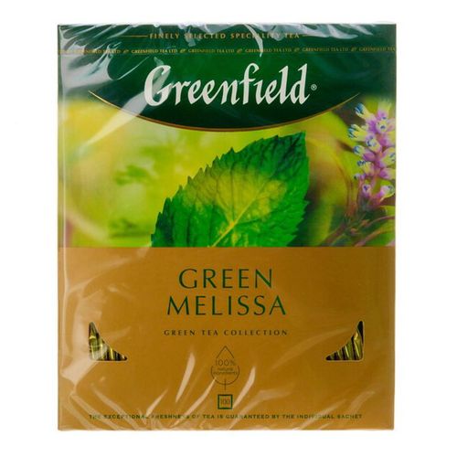 Чай зеленый Greenfield Green Melissa в пакетиках 1,5 г х 100 шт