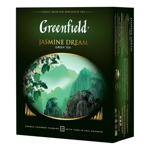 Чай зеленый Greenfield Jasmine Dream в пакетиках 2 г х 100 шт