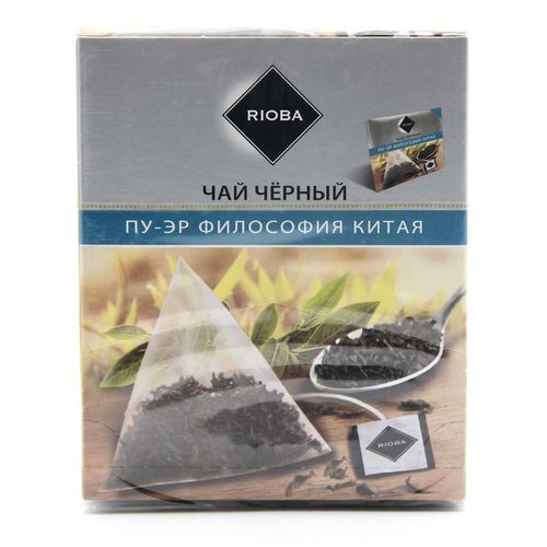 Чай черный Rioba Пу-эр философия Китая в пирамидках 2 г х 20 шт