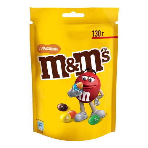 Драже M&M's с арахисом и молочным шоколадом 130 г
