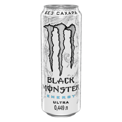 Энергетический напиток Black Monster Energy Ultra газированный безалкогольный 449 мл