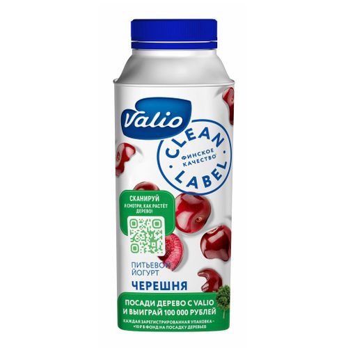 Йогурт питьевой Valio Clean Label черешня 0,4% БЗМЖ 330 г