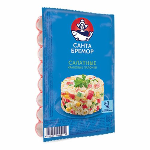 Крабовые палочки Санта Бремор Салатные 200 г - купить с самовывозом в ...