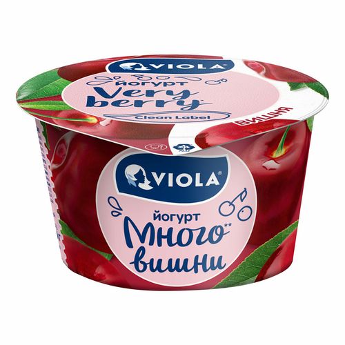 Йогурт Valio Viola Clean Label вишня 2,6% БЗМЖ 180 г