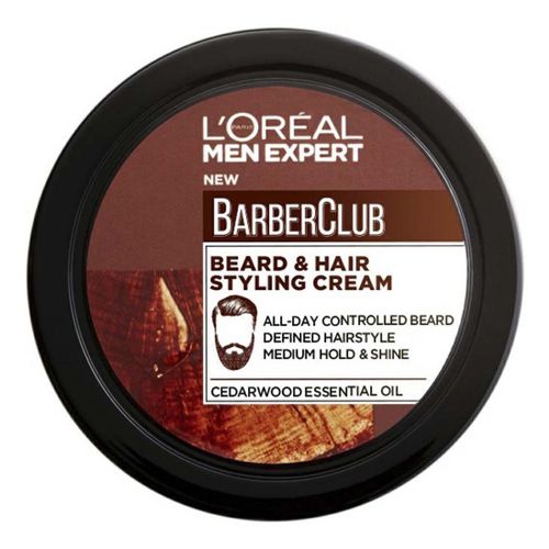 Крем-стайлинг для бороды + волос L'Oreal Paris Men Expert Barber Club с маслом кедрового дерева 75 мл