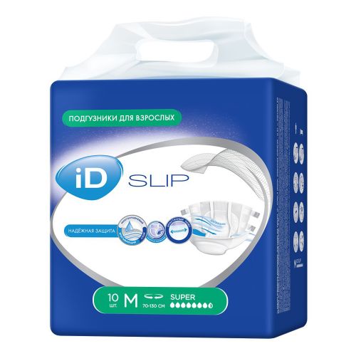 Подгузники для взрослых ID Slip M 10 шт