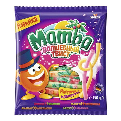 Конфеты жевательные Mamba Волшебный твист 150 г