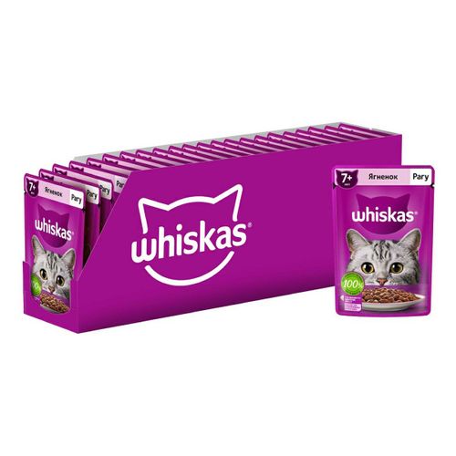 Влажный корм Whiskas рагу с ягненком для кошек старше 7 лет 75 г