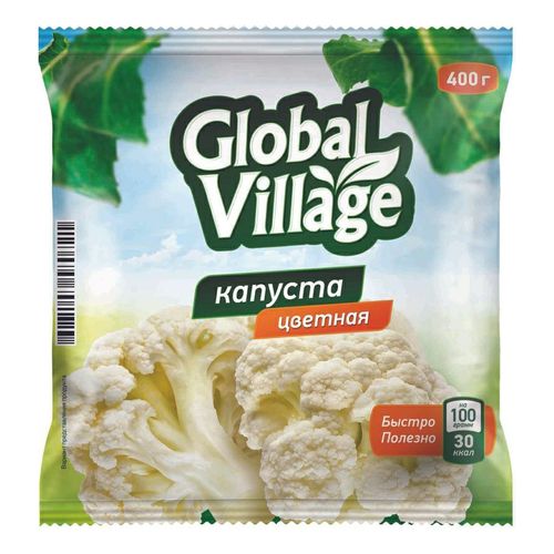 Капуста цветная Global Village замороженная 400 г - купить с доставкой ...