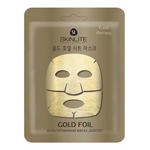 Тканевая маска для лица SkinLite Золото фольгированная 27 г