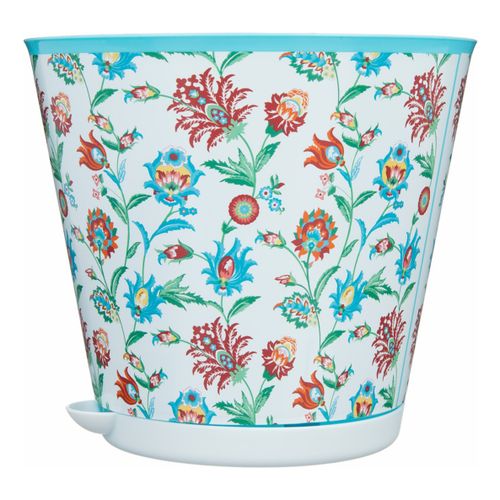 Горшок для цветов InGreen Крит D 16 см с декором Boho голубой