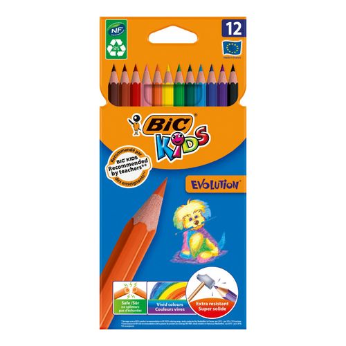 Карандаши цветные Bic Kids Evolution 12 цветов