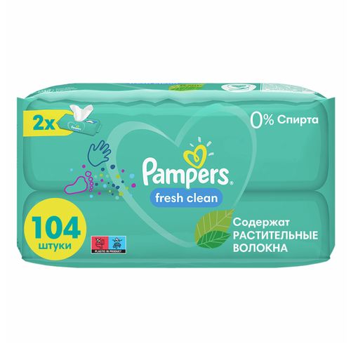 Салфетки влажные детские Pampers Fresh Clean 104 шт