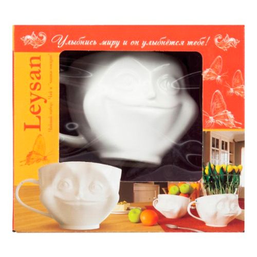 Подарочный набор чая Leysan с чашкой Эмоция микс листовой 30 г