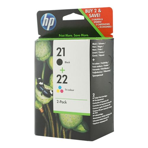 Комплект картриджей HP 21 C9351A черный + HP 22 C9352A цветной