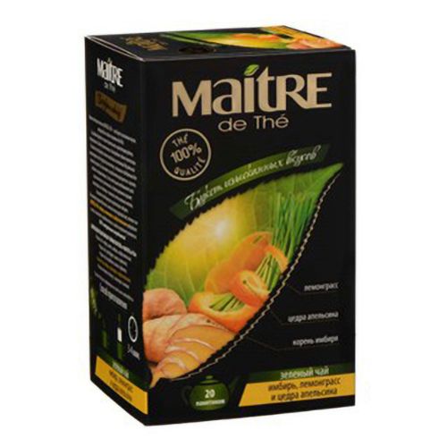 Чай зеленый Maitre de The Букет изысканных вкусов в пакетиках 2 г x 20 шт