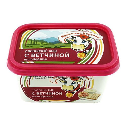 Сыр плавленый Крымская Коровка с ветчиной 50% 380 г