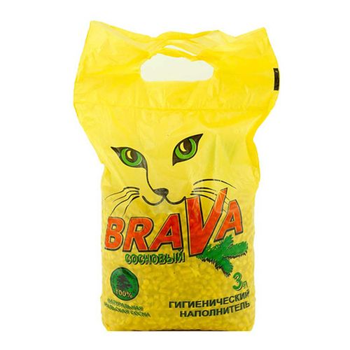 Наполнитель Brava сосновый эко для кошачьего туалета 3 л