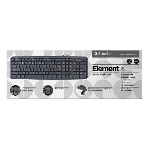 Клавиатура Defender Element HB-520 USB синяя