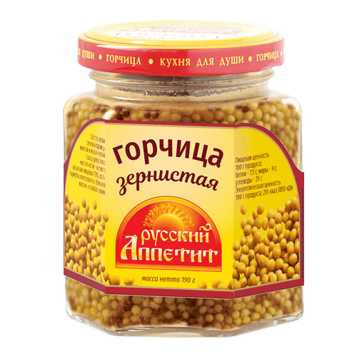Горчица Русский Аппетит Зернистая 190 г