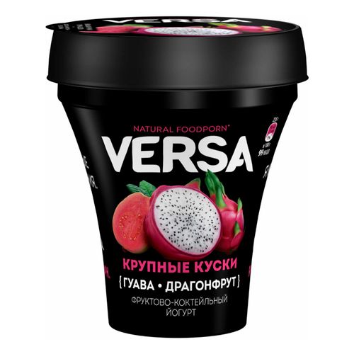 Йогурт питьевой Versa с кокосовым желе в сиропе гуава-яблоко-драгонфрут 3,5% БЗМЖ 235 г