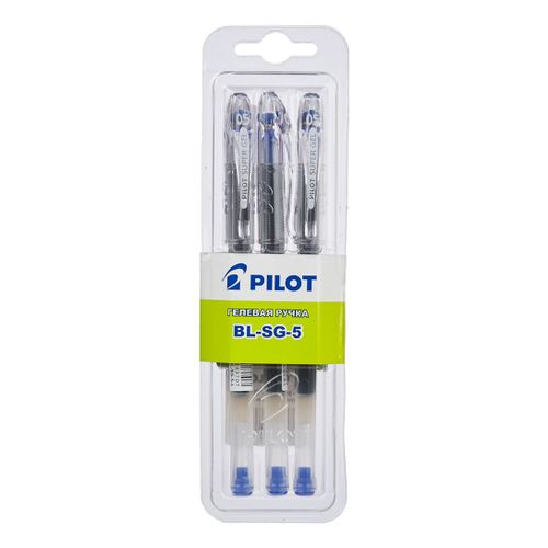Ручки гелевые Pilot BL-SG5 синие 3 шт