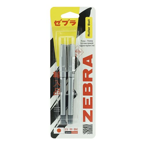 Ручка-роллер Zebra Zeb-Roller черная 2 шт