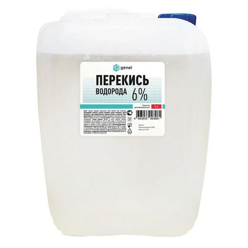 Перекись водорода Genel 6% 5 л - купить с доставкой на дом в СберМаркет