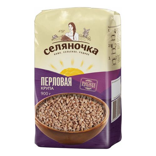 Крупа перловая Селяночка № 2 900 г - купить с самовывозом в СберМаркет