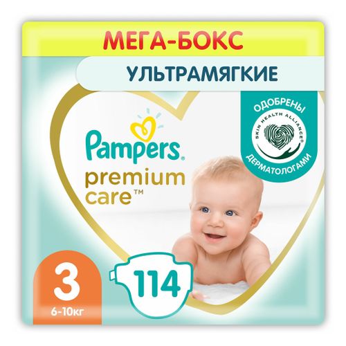 Подгузники Pampers Premium Care 3 (6-10 кг) 114 шт
