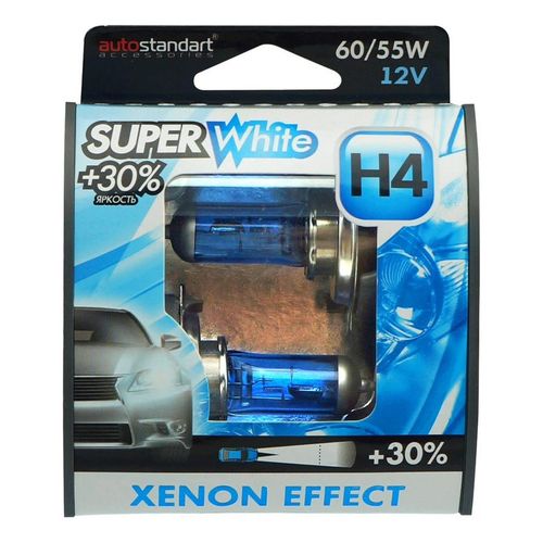 Лампа Autostandart Super White H4-12V 60/55W P43t 2 шт