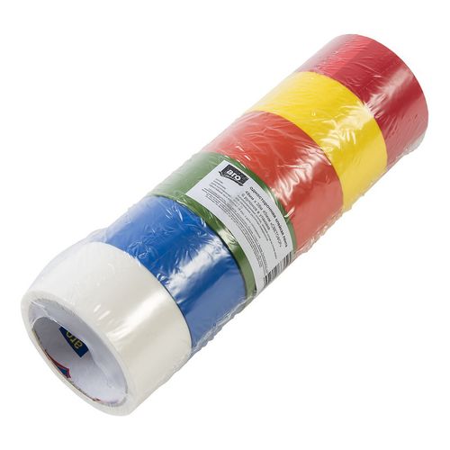 Клейкие ленты упаковочные Светофор Aro 38 м х 48 мм цветные 6 шт