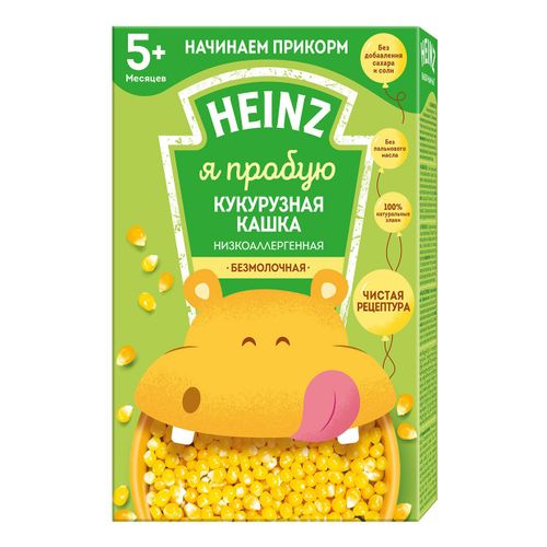 Каша Heinz кукурузная безмолочная с 5 месяцев 200 г