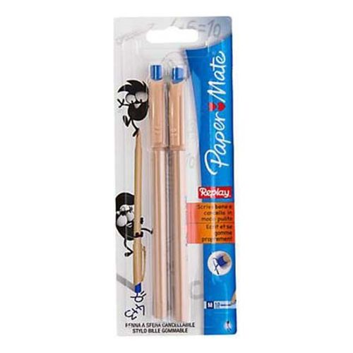 Ручки шариковые Paper Mate Replay стираемые синие 2 шт