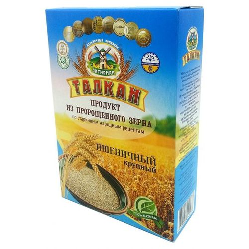 Талкан Актирман пшеничный, крупного помола из пророщенного зерна 350 г