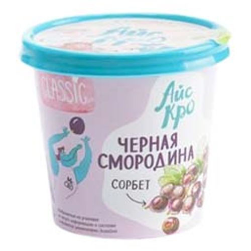 Мороженое Icecro Сорбет черная смородина БЗМЖ 75 г