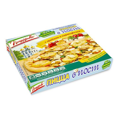 Пицца Пиццэриkа в пост с грибами и картофелем замороженная 450 г