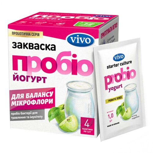 Закваска Vivo пробио йогурт БЗМЖ 0,5 г x 4 шт