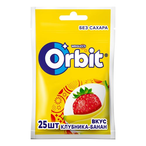 Жевательная резинка Orbit Клубника-банан без сахара 34 г