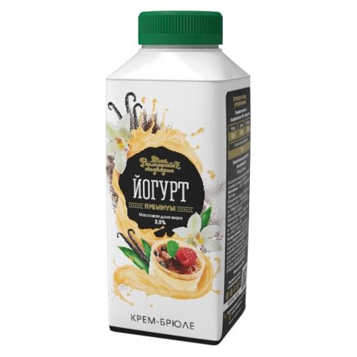 Йогурт питьевой Фермерское Подворье премиум крем-брюле 2,5% БЗМЖ 330 г